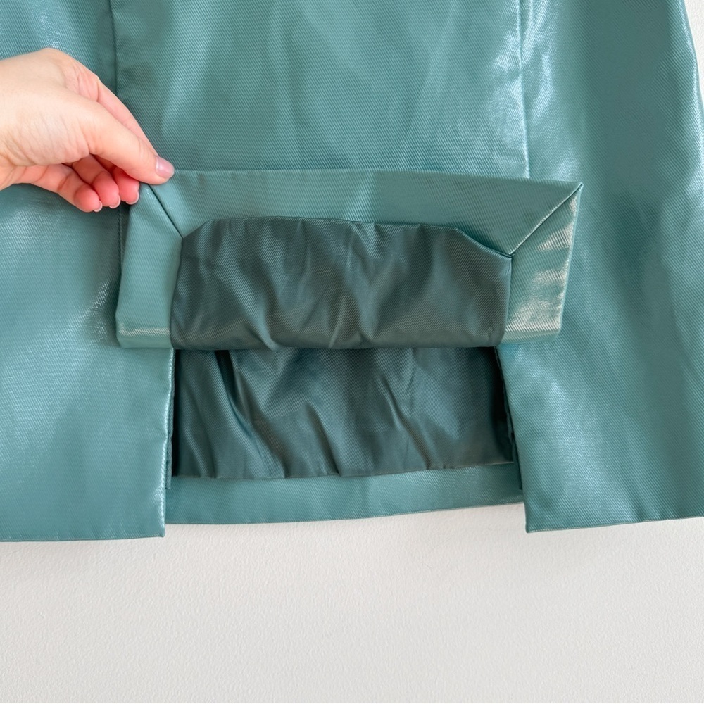 WEEKDAY • Jules Mini Skirt in Turquoise - Picture 6 of 13